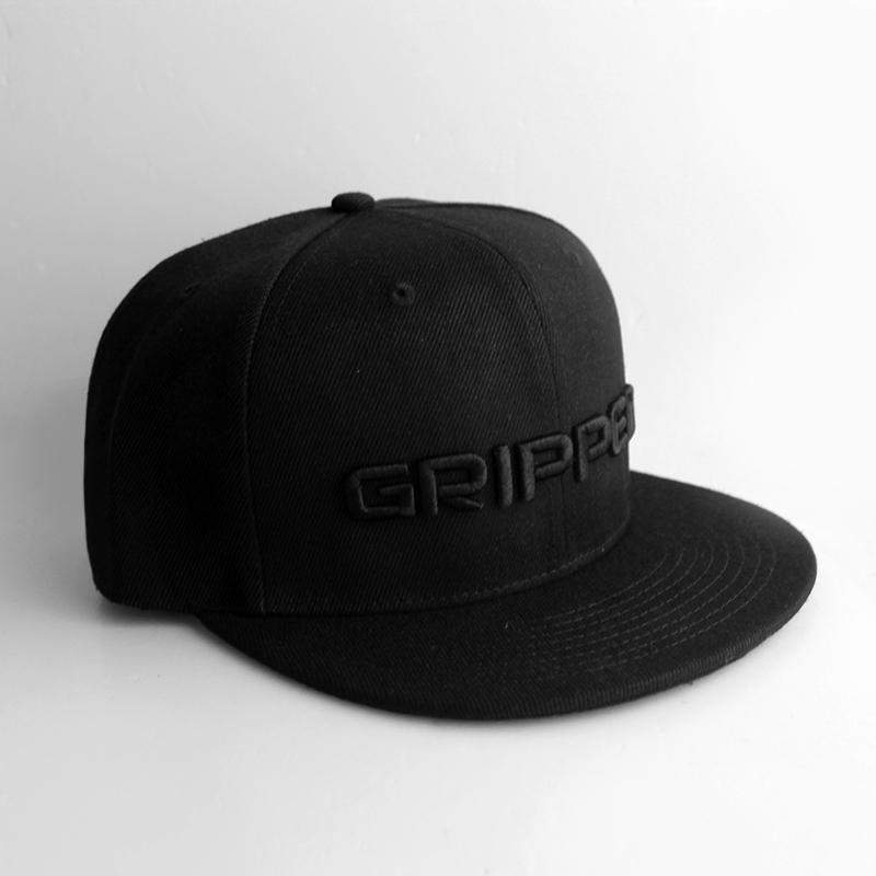 Black Flat Peak Snapback